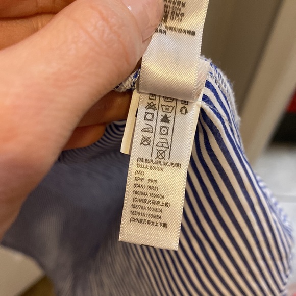 Blue and white stripe size M dress - Picture 7 of 9